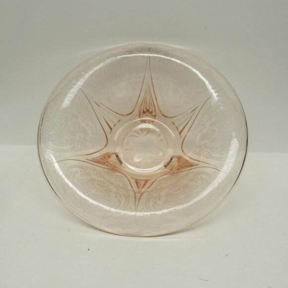 Hazel Atlas Depression Glass Pink ROYAL LACE 10 1/4 In Rolled Edge Console Bowl - Picture 5 of 5